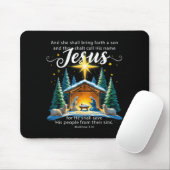 Tapis De Souris And Thou Shalt Call His Name Jesus Nativity Christ (Avec souris)