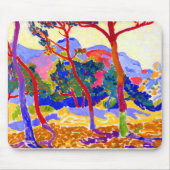 Tapis De Souris Andre Derain Paysage fauviste avec arbres (Devant)