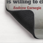 Tapis De Souris Andrew Carnegie Citation Inspirationnelle "Pousser (Coin)