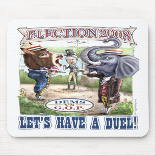 Tapis De Souris Âne de DEM contre l'éléphant Mousepad de GOP