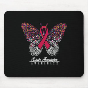 Tapis De Souris Aneurysme Sensibilisation Papillon Amateurs Cadeau