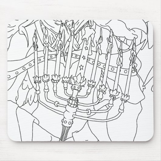 Tapis De Souris Ange de Chanukah (Devant)