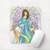 Tapis De Souris Ange en verre souillé (Avec souris)