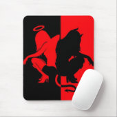 Tapis De Souris Ange et diable (Avec souris)