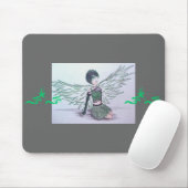 Tapis De Souris "Ange imparfait" Mousepad (vert) (Avec souris)