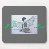 Tapis De Souris "Ange imparfait" Mousepad (vert) (Devant)