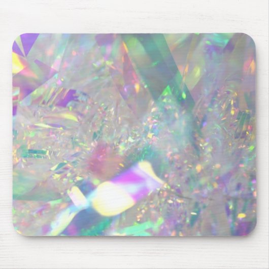 Tapis De Souris Ange Iridescente Tinsel Glam moderne Pad (Devant)