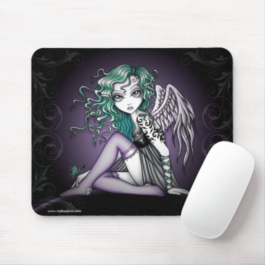 Tapis De Souris Ange mignon de tatouage de Malory petit (Avec souris)