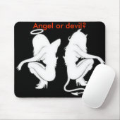Tapis De Souris Ange ou diable ? mousepad (Avec souris)