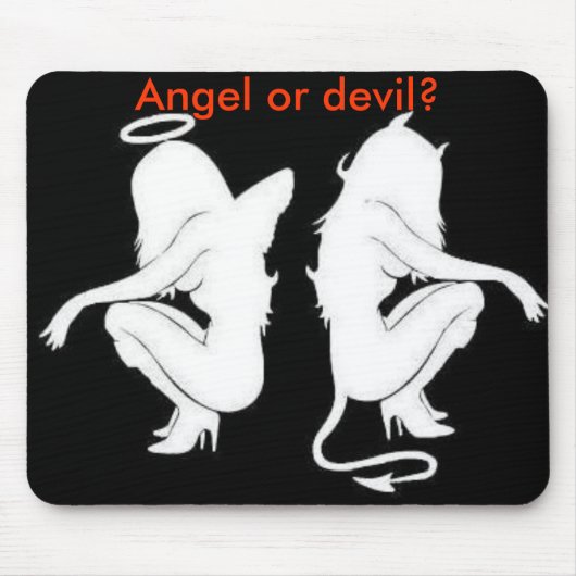 Tapis De Souris Ange ou diable ? mousepad (Devant)