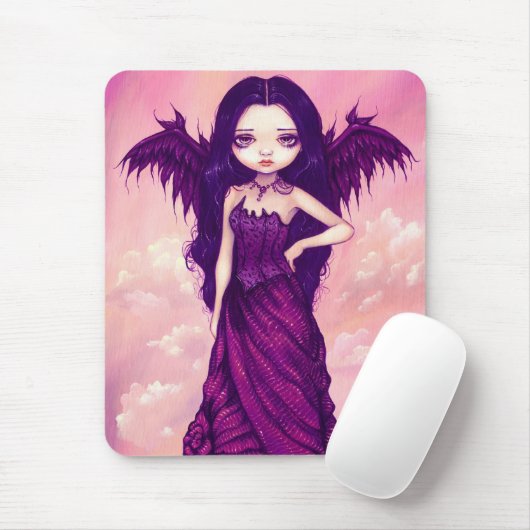 Tapis De Souris "Ange violet" Mousepad (Avec souris)