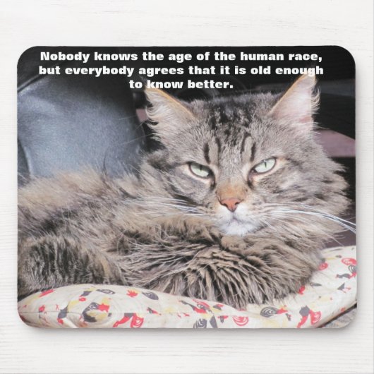 Tapis De Souris Angel grincheux avec citation "Age" (Devant)