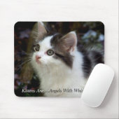 Tapis De Souris Anges avec des favoris (chaton) Mousepad (Avec souris)