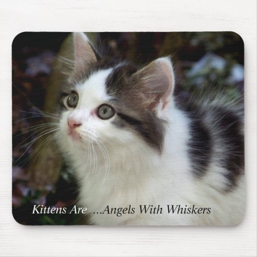 Tapis De Souris Anges avec des favoris (chaton) Mousepad (Devant)