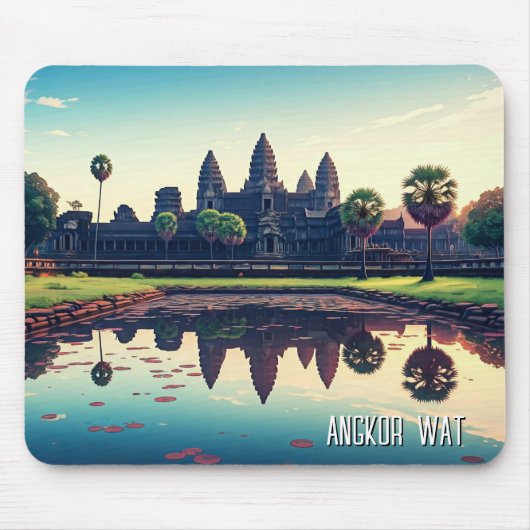 Tapis De Souris Angkor Wat Cambodia à Dawn (Devant)