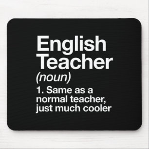 Tapis De Souris Anglais Définition Enseignant S'Amuser Retour À L'