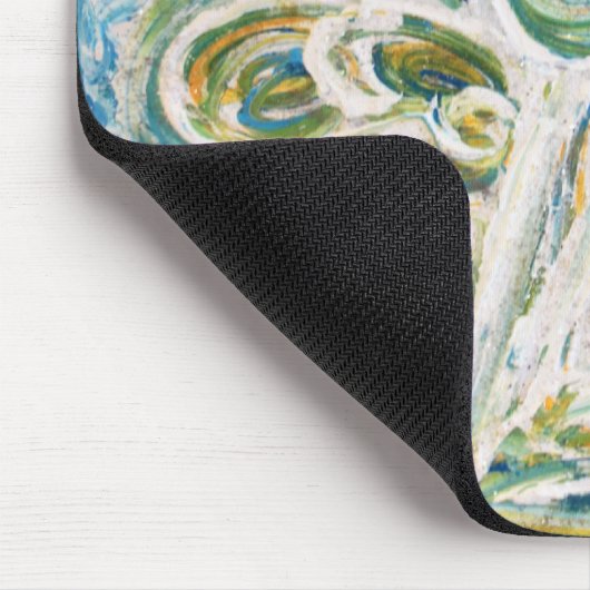 Tapis De Souris Angle bleu doré Mousepad (Coin)