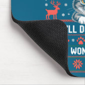 Tapis De Souris Angry Antler Cat Funny Xmas Ugly Sweater Long Slee (Coin)