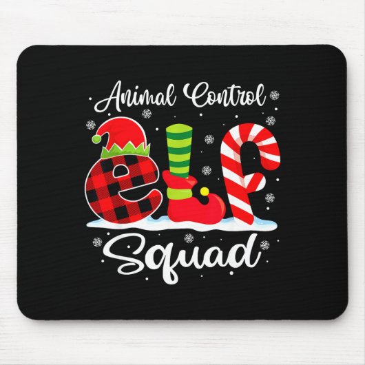 Tapis De Souris Animal Control Elf Squad Christmas Officer Matchin (Devant)
