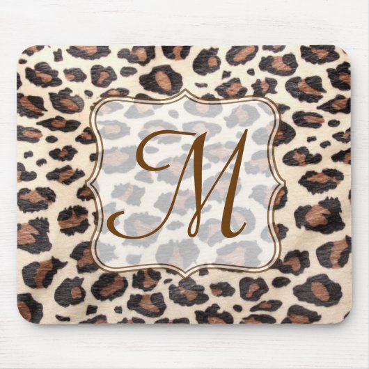 Tapis de souris animal d'initiale de monogramme de (Devant)