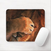Tapis De Souris Animal timide de patte de lion (Avec souris)