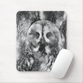 Tapis De Souris AnimalArtBW_Owl_001 (Avec souris)