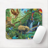 Tapis De Souris Animals living together throw pillow (Avec souris)