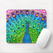 Tapis De Souris Animation d'oiseau de paon (Avec souris)
