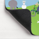 Tapis De Souris Animaux de bande dessinée et vélo mignons Mousepad (Coin)