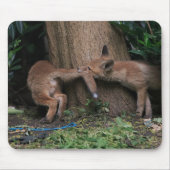 Tapis De Souris Animaux de bébés cutest | Bébé Renards Jouer (Devant)