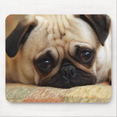 Tapis De Souris Animaux de bébés cutest | Carlin bébé chiot (Devant)