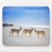 Tapis De Souris Animaux de bébés cutest | Cerfs sur la plage (Devant)
