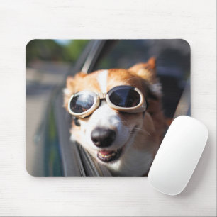Tapis De Souris Animaux de bébés cutest Corgi lunettes dans la v