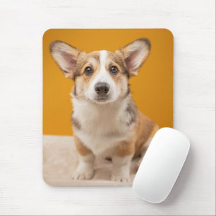 Tapis De Souris Animaux de bébés cutest   Corgi Portrait sur Orang