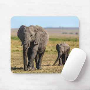 Tapis De Souris Animaux de bébés cutest Eléphant mère & bébé
