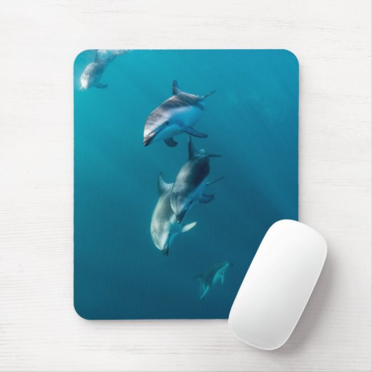 Tapis De Souris Animaux de bébés cutest | Famille de dauphins (Avec souris)