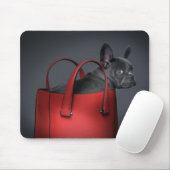Tapis De Souris Animaux de bébés cutest | French Bulldog Red Hand (Avec souris)