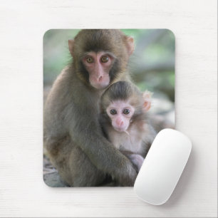Tapis De Souris Animaux de bébés cutest   Singes japonais