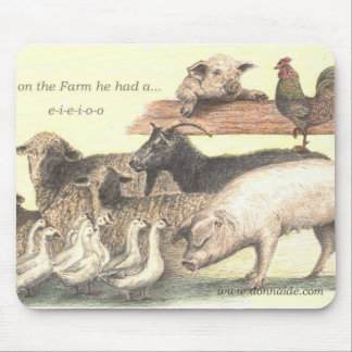 Tapis De Souris animaux de ferme d'e-i-e-i-o-o Mousepad