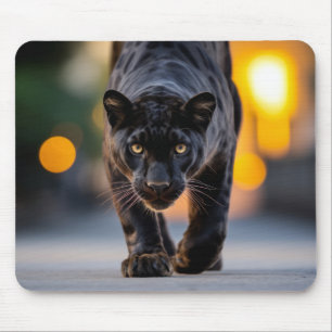 Tapis De Souris Animaux de la faune panthère dans la rue