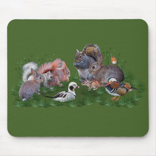 Tapis de souris Animaux de la forêt (Devant)