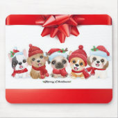 Tapis De Souris Animaux de Noël (Devant)