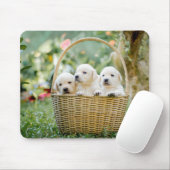 Tapis De Souris animaux, nature, chiot (Avec souris)