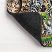 Tapis De Souris Animaux sauvages de la Savane africaine (Coin)