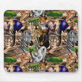 Tapis De Souris Animaux sauvages de la Savane africaine (Devant)