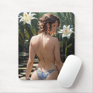 Tapis De Souris Anime belle fille Souris Pad