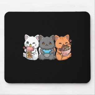 Tapis De Souris Anime Boba Tea Buble Tea Jeu Gamer Ramen Cat