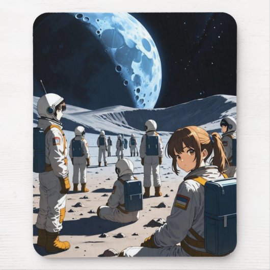 Tapis de souris Anime dans l'espace (Devant)
