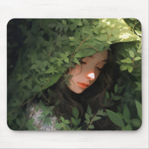 Tapis De Souris Anime de la fille de la forêt dormante