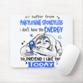 Tapis De Souris Ankyloss Spondylitis Mois de sensibilisation Ribbo (Avec souris)